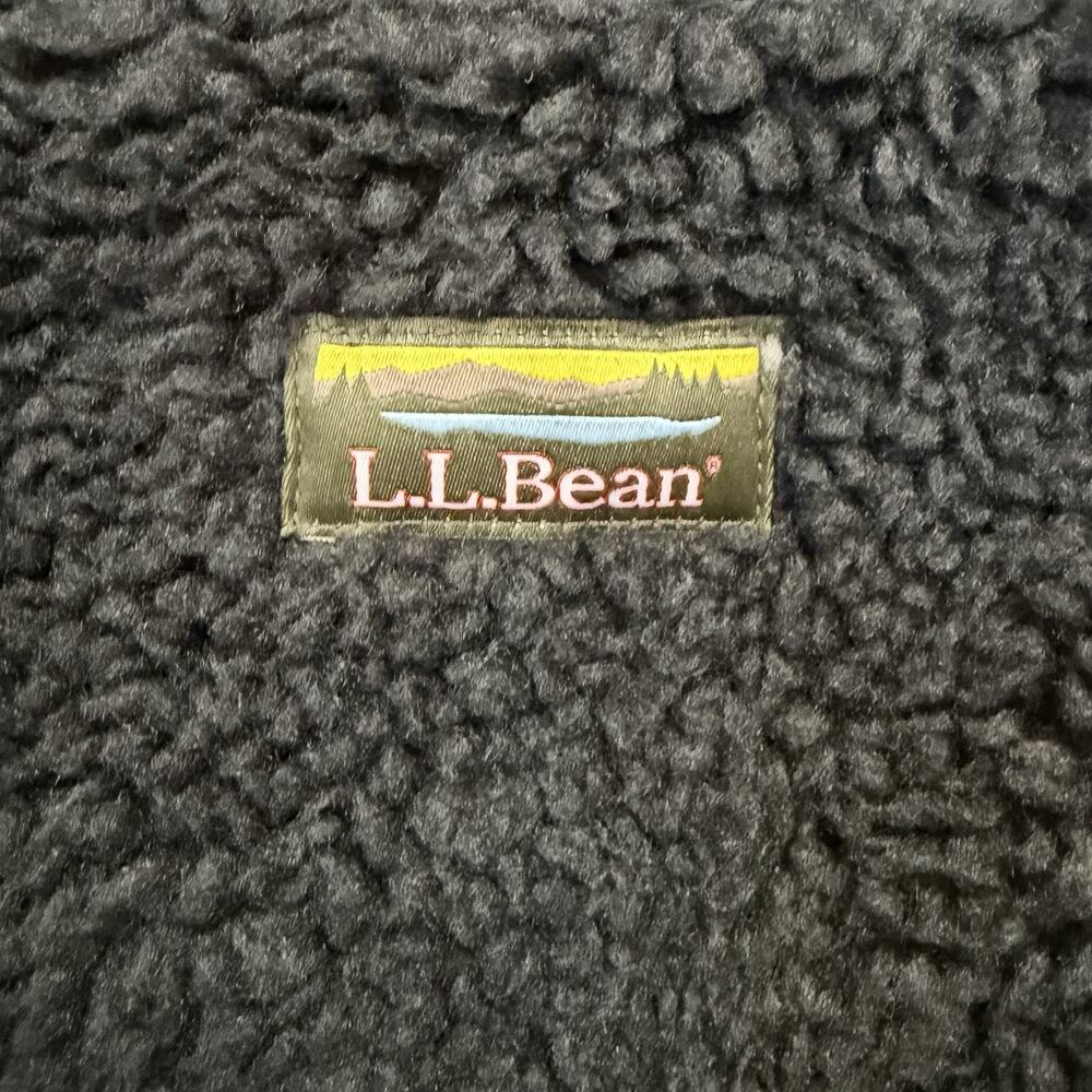 L.L. Bean Women's MOUNTAIN PILE FLEECE VEST Size XL Black Sherpa Zip Pockets NEW - Picture 3 of 11
